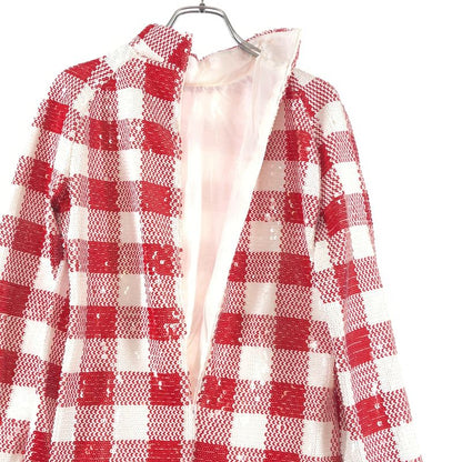 Gucci Vault la Veste Custom Sequin Check Dress S White Red
