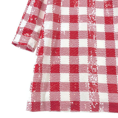 Gucci Vault la Veste Custom Sequin Check Dress S White Red
