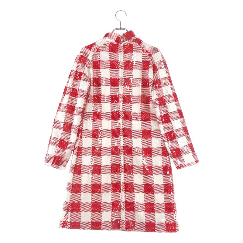 Gucci Vault la Veste Custom Sequin Check Dress S White Red