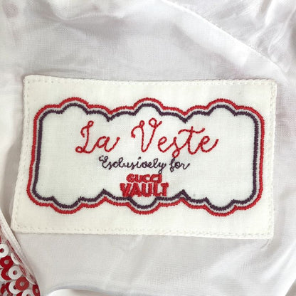 Gucci Vault la Veste Custom Sequin Check Dress S White Red