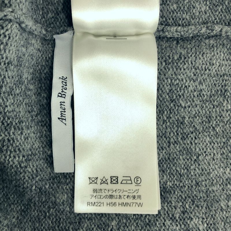 Louis Vuitton Wool Taiga Intarsia Crew Neck Knit L Gray Sweater