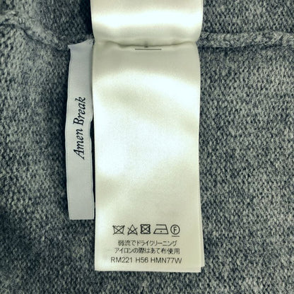 Louis Vuitton Wool Taiga Intarsia Crew Neck Knit L Gray Sweater