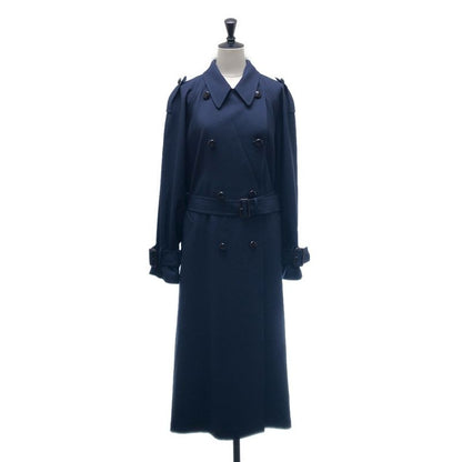 Gucci Over Silhouette Belted Trench Coat 36 Navy