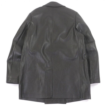 Bottega Veneta Leather Collection Double Breasted Chester Coat Dark Brown 48