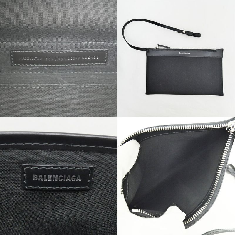 Balenciaga Navy Cabas S Canvas Black Tote Hand