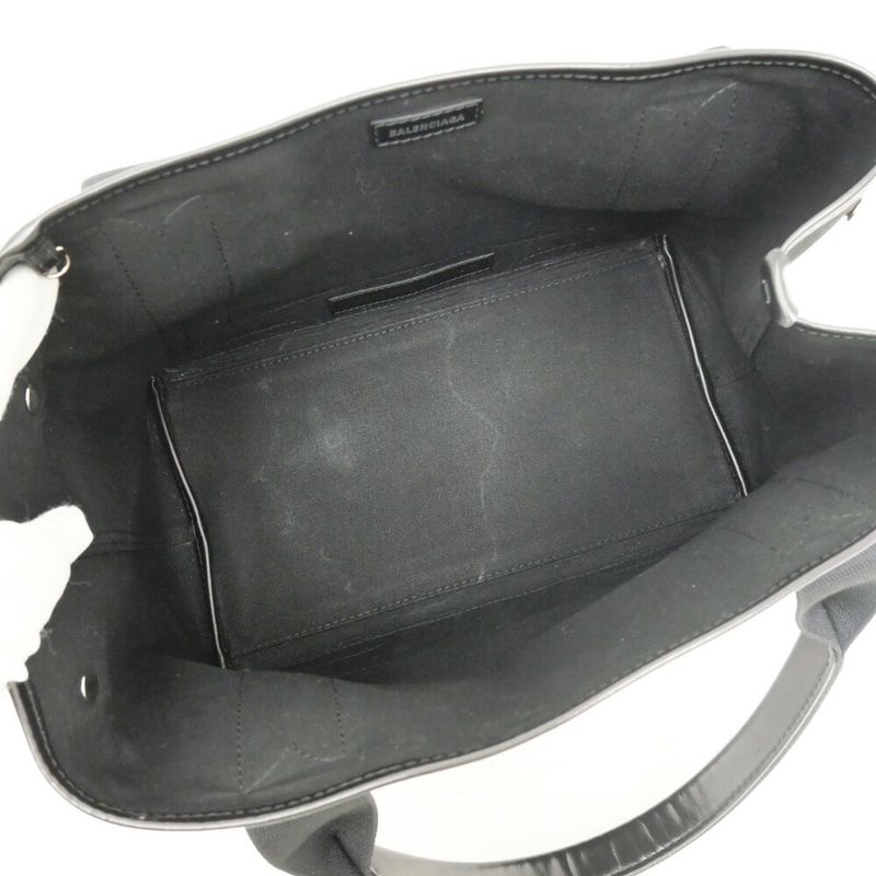 Balenciaga Navy Cabas S Canvas Black Tote Hand