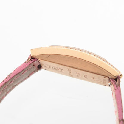 Harry Winston Avenue-c Mini 18k Pink Gold Diamond Ruby Crocodile Bracelet White