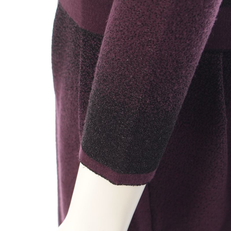 Dior Wool Lame Raf Simons Era Dress Set Purple 38