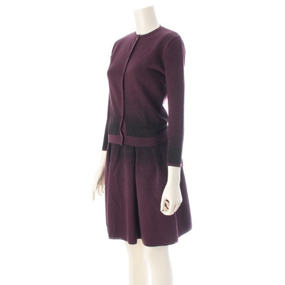 Dior Wool Lame Raf Simons Era Dress Set Purple 38