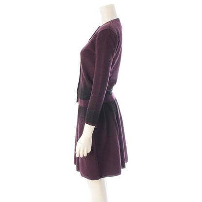 Dior Wool Lame Raf Simons Era Dress Set Purple 38