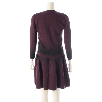 Dior Wool Lame Raf Simons Era Dress Set Purple 38