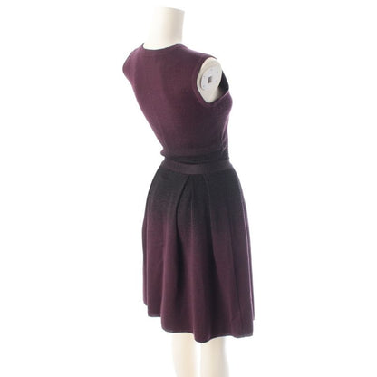 Dior Wool Lame Raf Simons Era Dress Set Purple 38