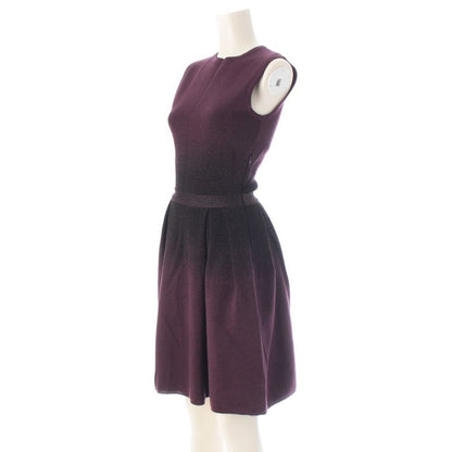Dior Wool Lame Raf Simons Era Dress Set Purple 38