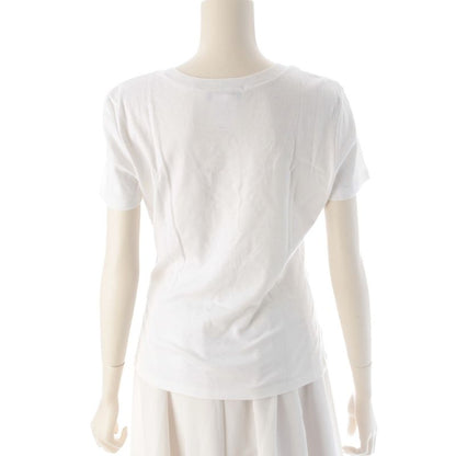 Dior Cotton Galliano Era Denim Rose Logo Patchwork Short Sleeve T-Shirt White 44