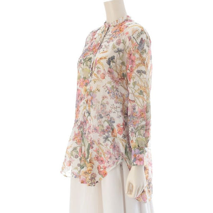 Dior Cotton Saisons Ete Soleil Floral All Over Pattern Voile Long Shirt Blouse