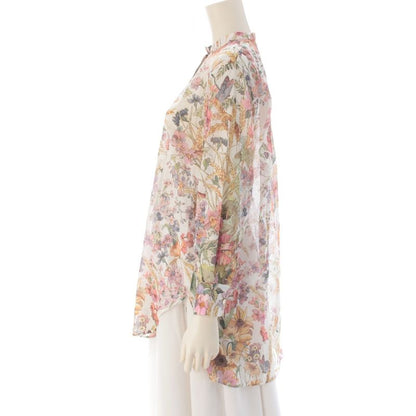 Dior Cotton Saisons Ete Soleil Floral All Over Pattern Voile Long Shirt Blouse