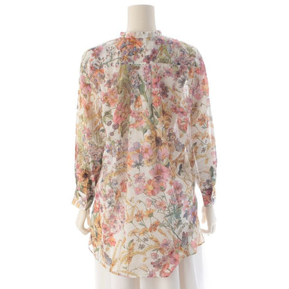 Dior Cotton Saisons Ete Soleil Floral All Over Pattern Voile Long Shirt Blouse