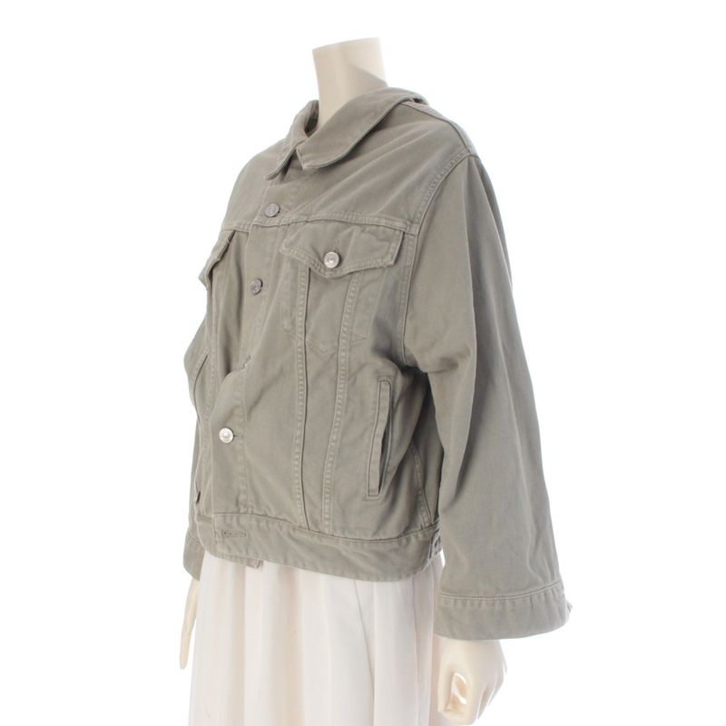 Balenciaga Cotton Denim Jacket Gray 38