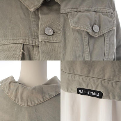 Balenciaga Cotton Denim Jacket Gray 38