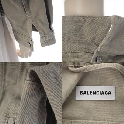 Balenciaga Cotton Denim Jacket Gray 38