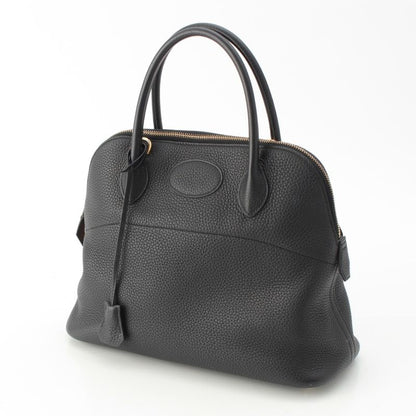 Hermes Bolide 31 Taurillon Clemence Gold Handbag 2-Way Shoulder Noir Black