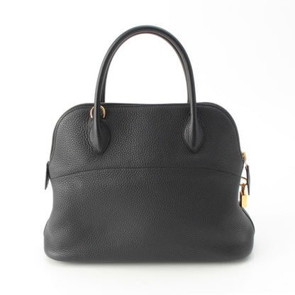 Hermes Bolide 31 Taurillon Clemence Gold Handbag 2-Way Shoulder Noir Black