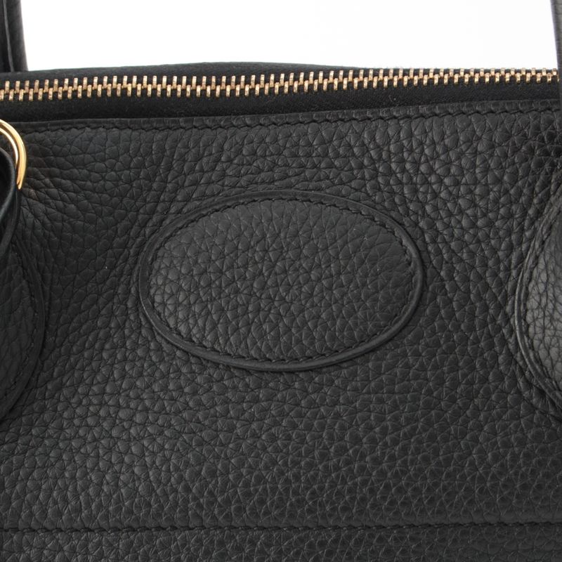 Hermes Bolide 31 Taurillon Clemence Gold Handbag 2-Way Shoulder Noir Black