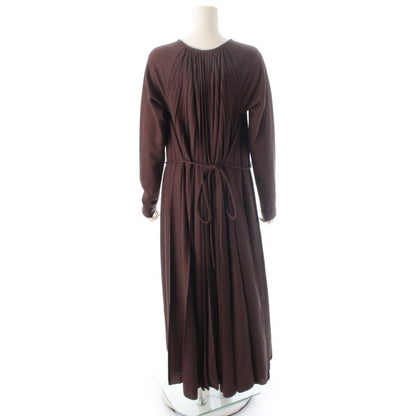 Celine Phoebe Philo Era by Pleated Pullover Knit Dress Brown 36 Sweater