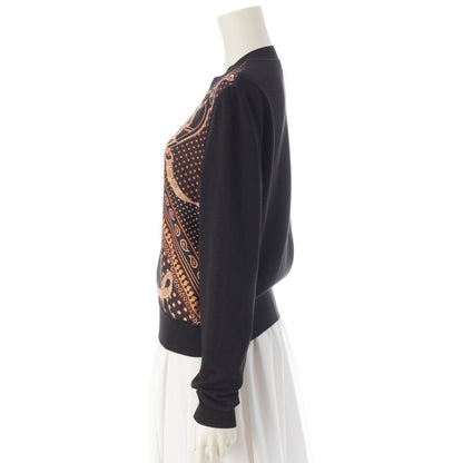 Hermes Apron Dole Tuilene Cotton Silk Bandana Pattern Jacket Orange Black 38