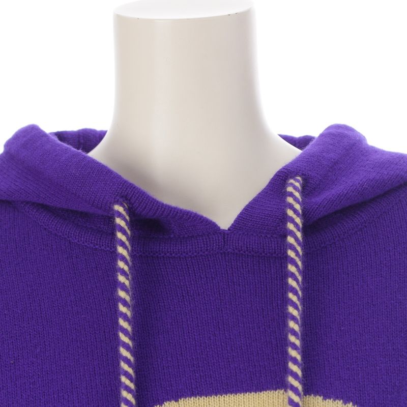 Hermes Funny Ice Cream Cashmere Ice Knit Hoodie Purple 36