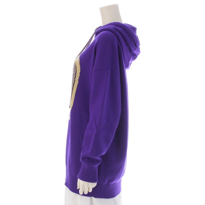 Hermes Funny Ice Cream Cashmere Ice Knit Hoodie Purple 36