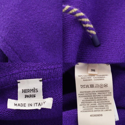 Hermes Funny Ice Cream Cashmere Ice Knit Hoodie Purple 36