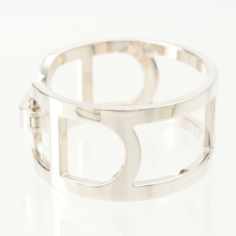 Hermes 925 Chaine D'ancre Bangle Bracelet Silver