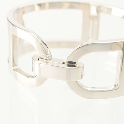 Hermes 925 Chaine D'ancre Bangle Bracelet Silver