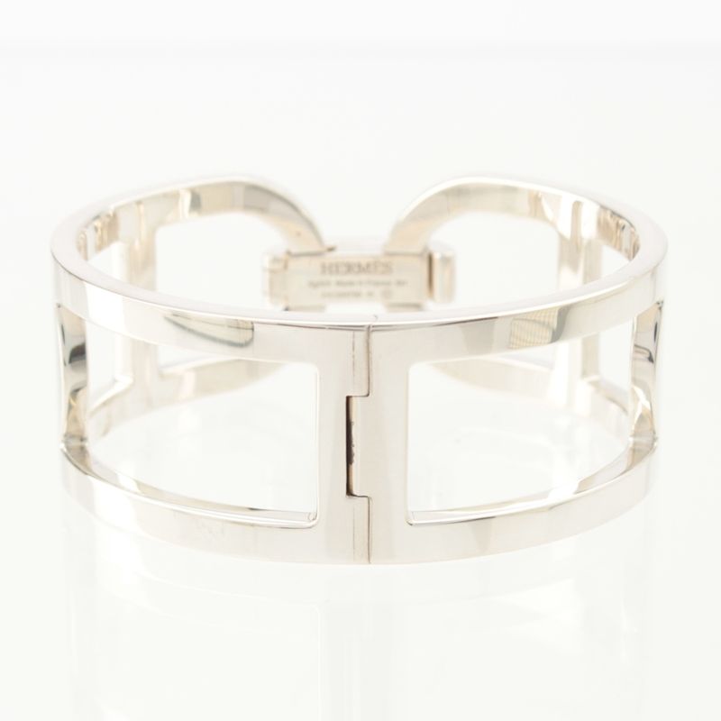 Hermes 925 Chaine D'ancre Bangle Bracelet Silver