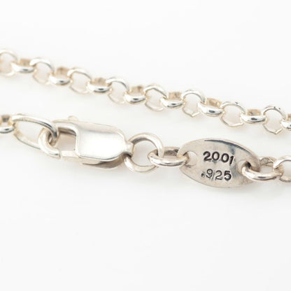 Chrome Hearts Chain Safety Pin CH Pls Pin Diamond Necklace 925 Sterling Silver