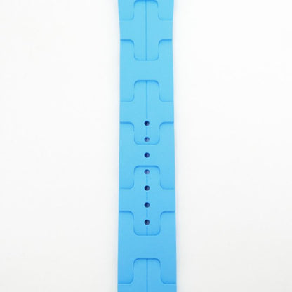 Hermes Simple Tour Kilim Light Blue Silver Apple Watch Strap
