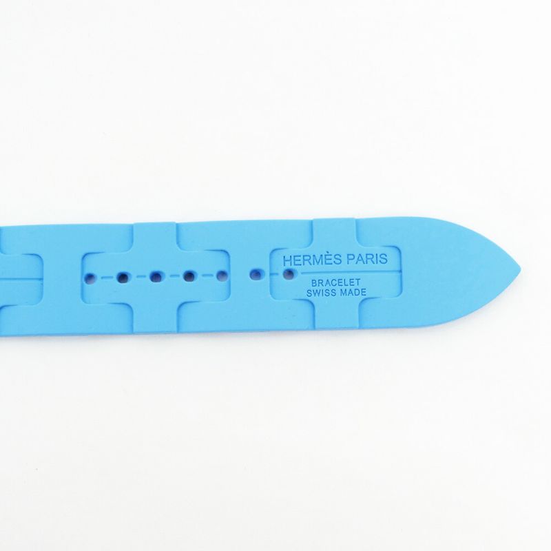 Hermes Simple Tour Kilim Light Blue Silver Apple Watch Strap