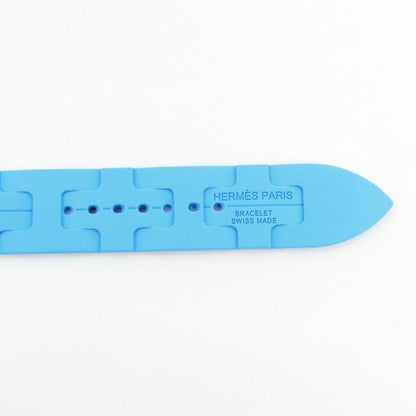 Hermes Simple Tour Kilim Light Blue Silver Apple Watch Strap