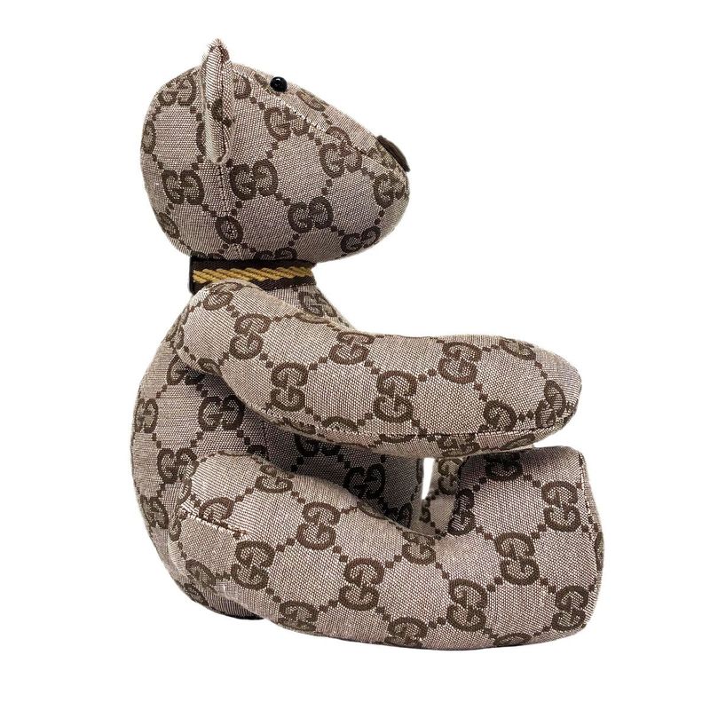 Gucci Teddy Bear Pink GG Canvas Plush Toy Hat