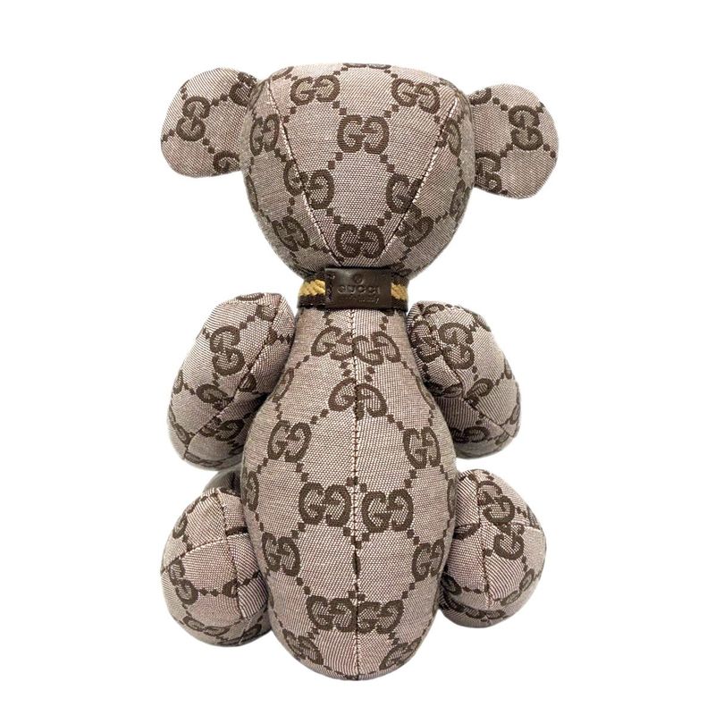 Gucci Teddy Bear Pink GG Canvas Plush Toy Hat