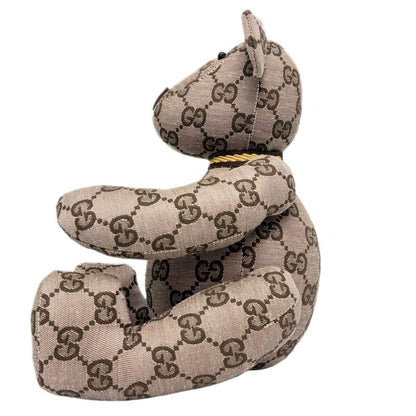 Gucci Teddy Bear Pink GG Canvas Plush Toy Hat