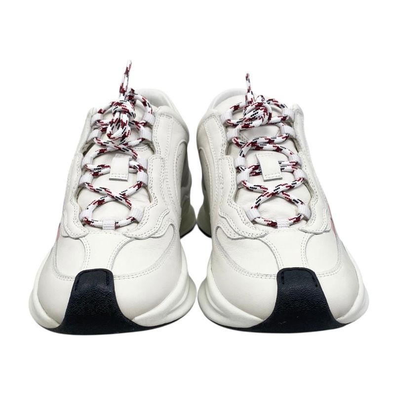 Gucci Sneakers Gglogo 34.5 Leather White Pink Green