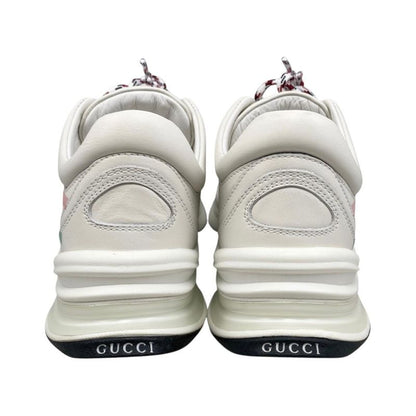 Gucci Sneakers Gglogo 34.5 Leather White Pink Green