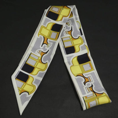 Hermes Scarf Twirly Scarves White