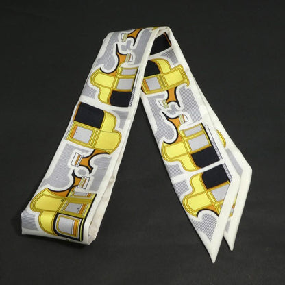 Hermes Scarf Twirly Scarves White