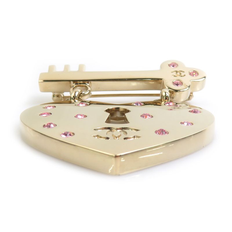 Chanel Brooch Heartlock & Key