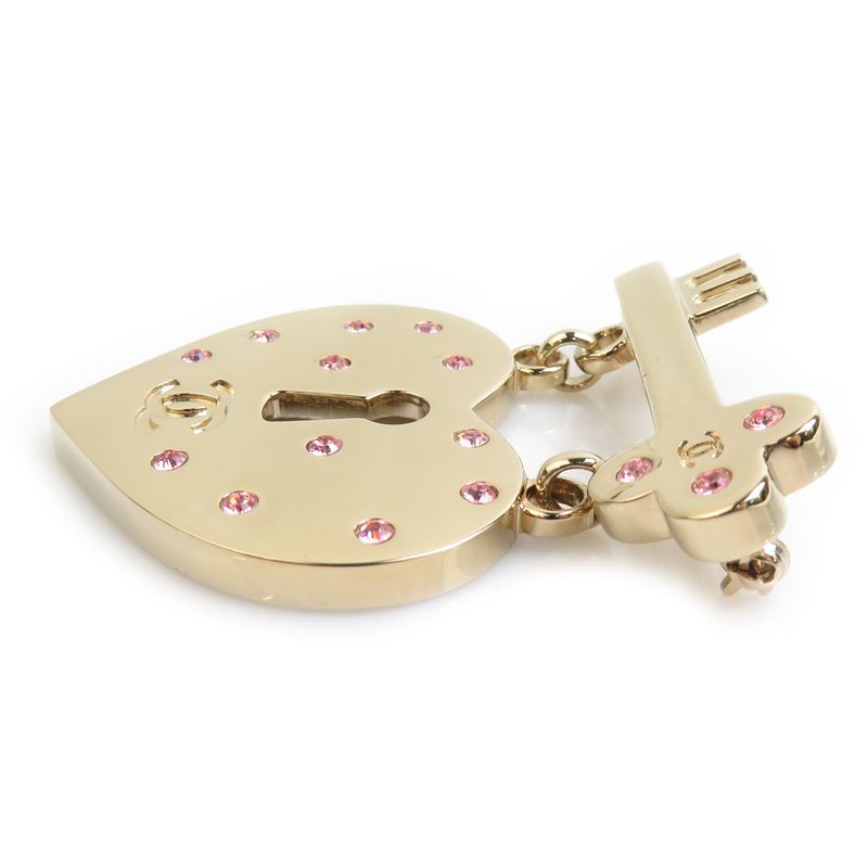 Chanel Brooch Heartlock & Key