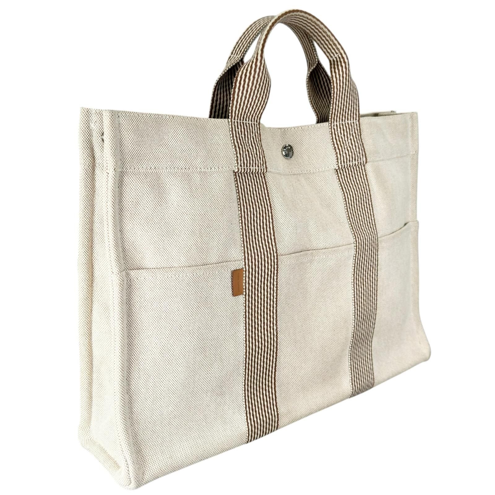 Hermes New Full Toe MM Handbag Cotton Beige — view 3