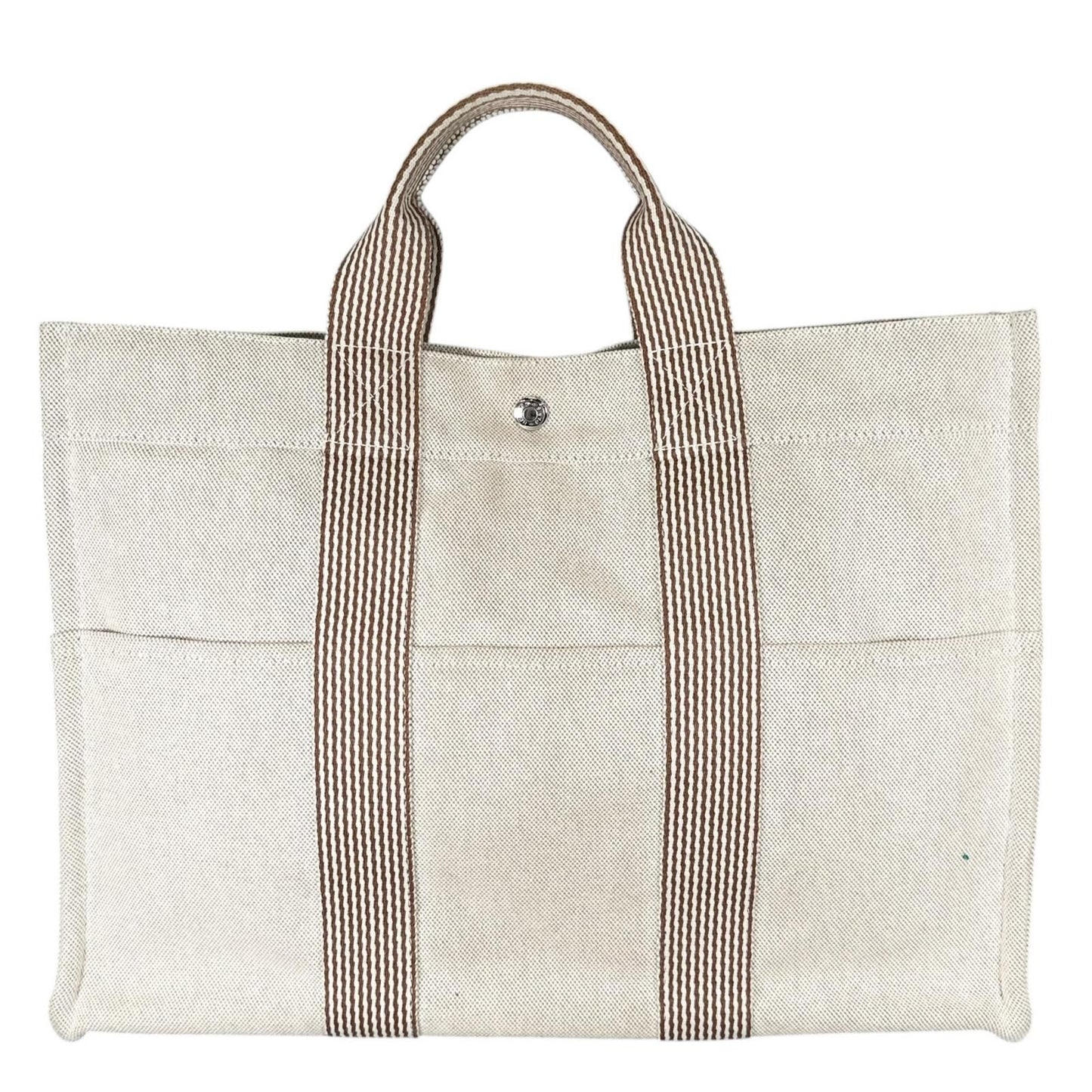 Hermes New Full Toe MM Handbag Cotton Beige